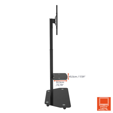 celexon Professional height-adjustable display trolley Adjust-3270MP Portrait