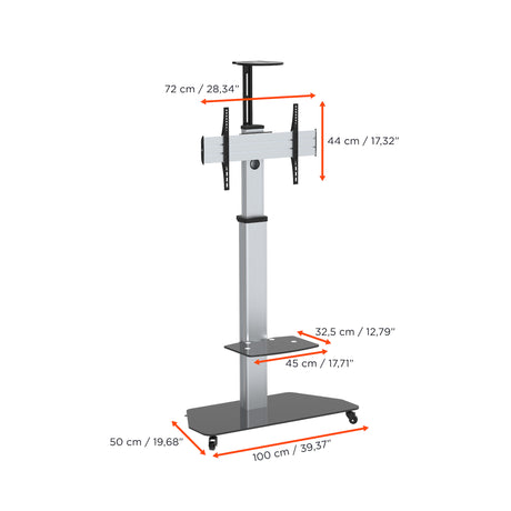 celexon Professional height adjustable display trolley Adjust-3270MP