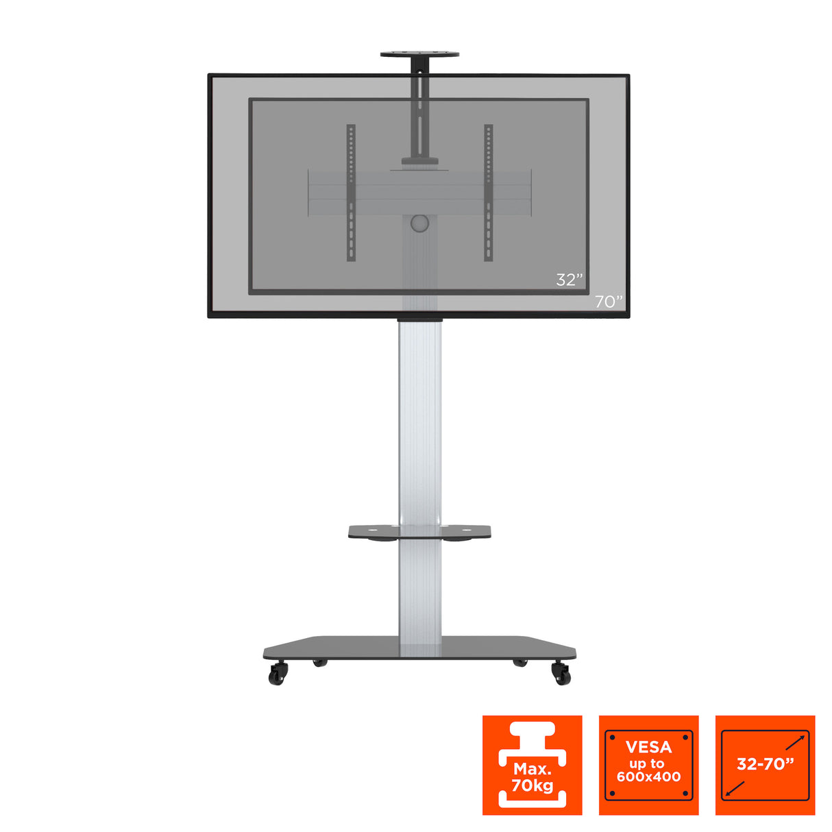 celexon Professional height adjustable display trolley Adjust-3270MP