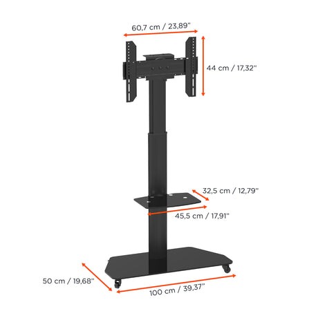 celexon Professional height adjustable display trolley Adjust-3770MP