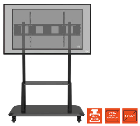 celexon Professional height adjustable display trolley Adjust-55120MP