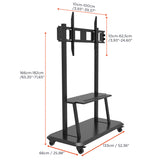celexon Professional height adjustable display trolley Adjust-55120MP