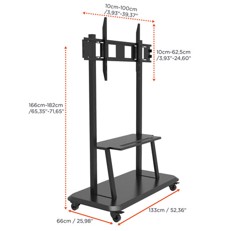 celexon Professional height adjustable display trolley Adjust-55120MP
