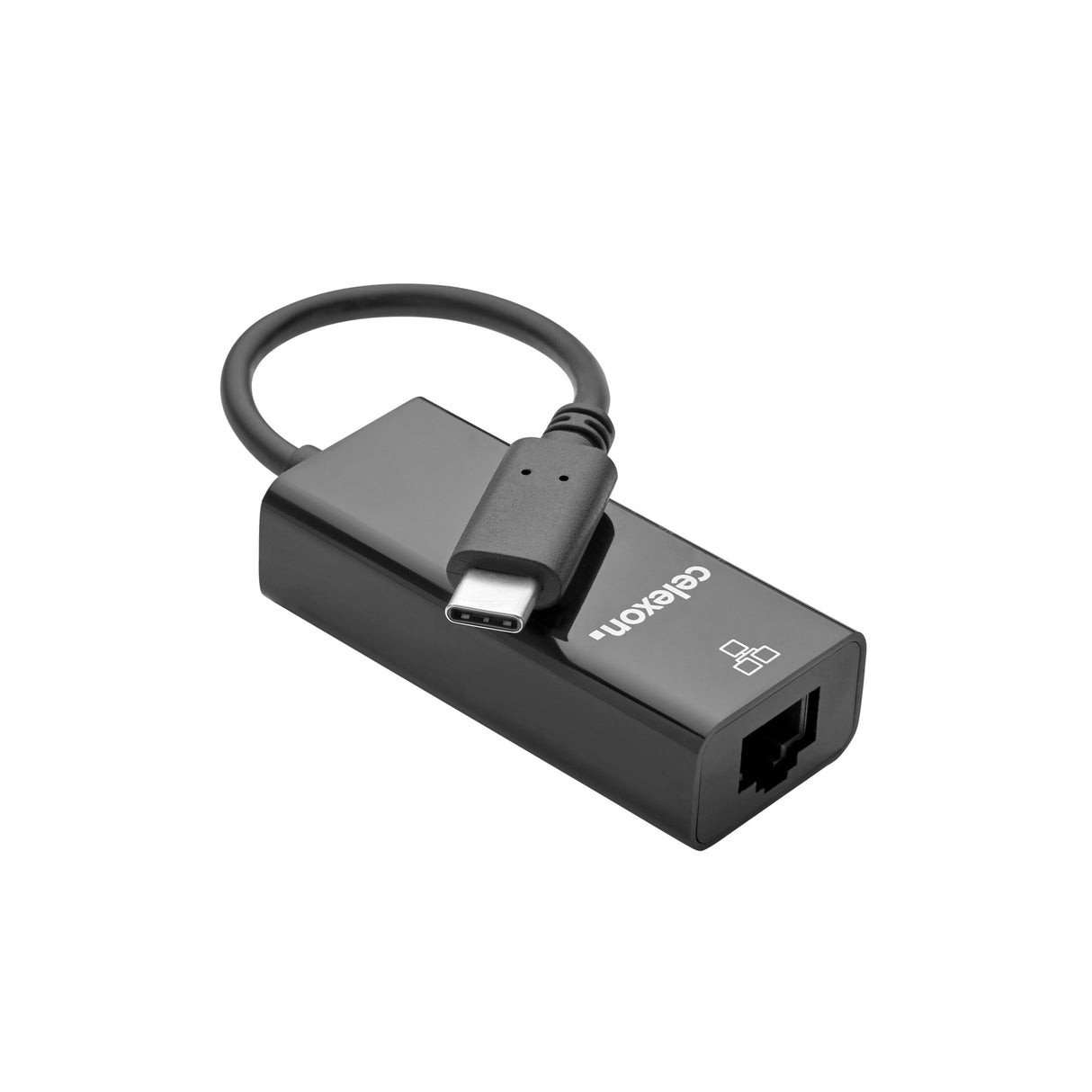 celexon USB-C to Ethernet M/F adapter, black