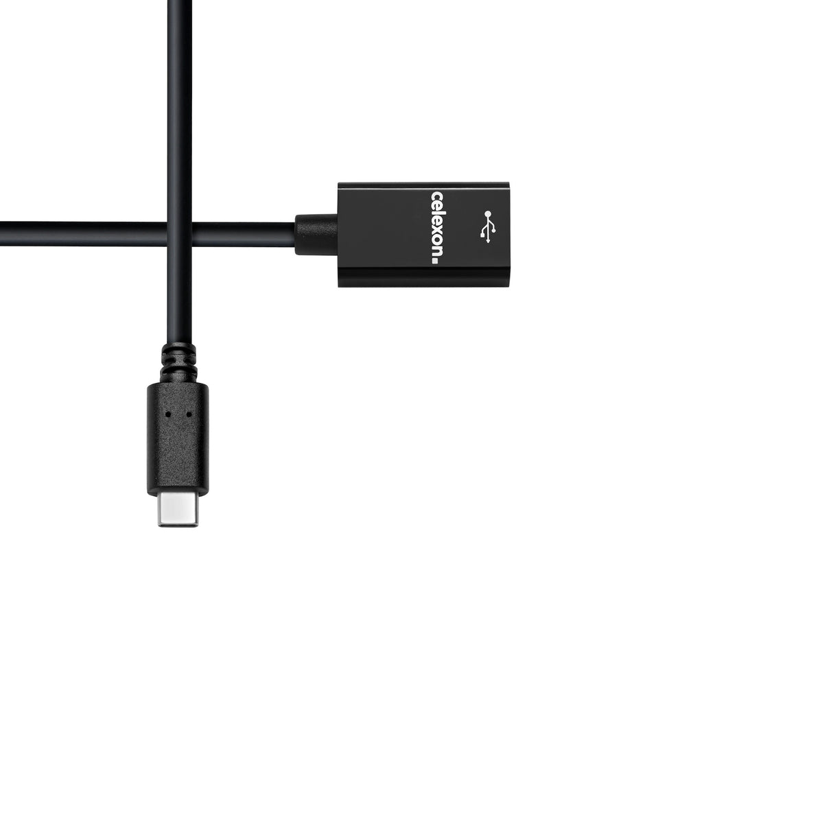 celexon USB-C to USB-A M/F adapter, black