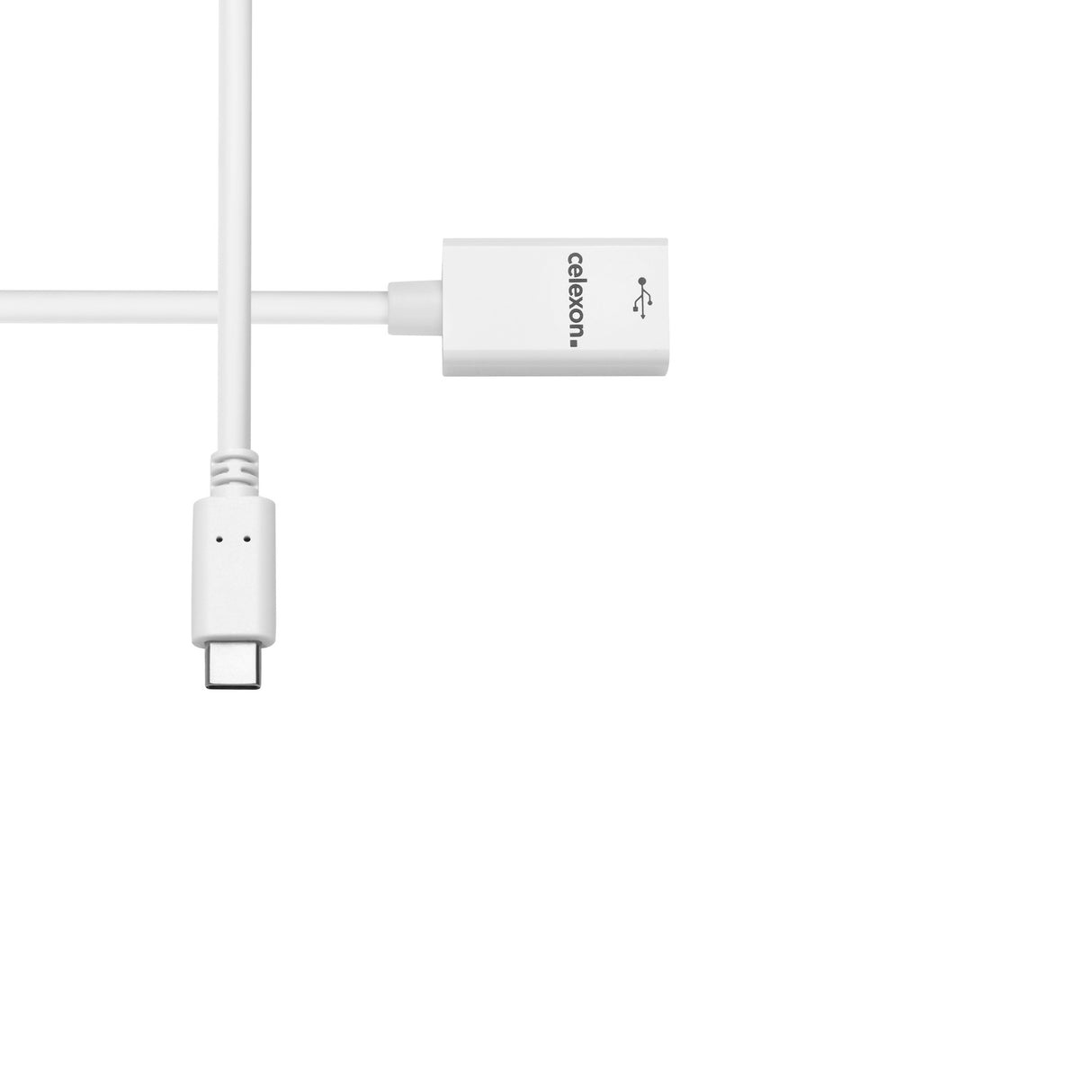 celexon USB-C to USB-A M/F adapter, white