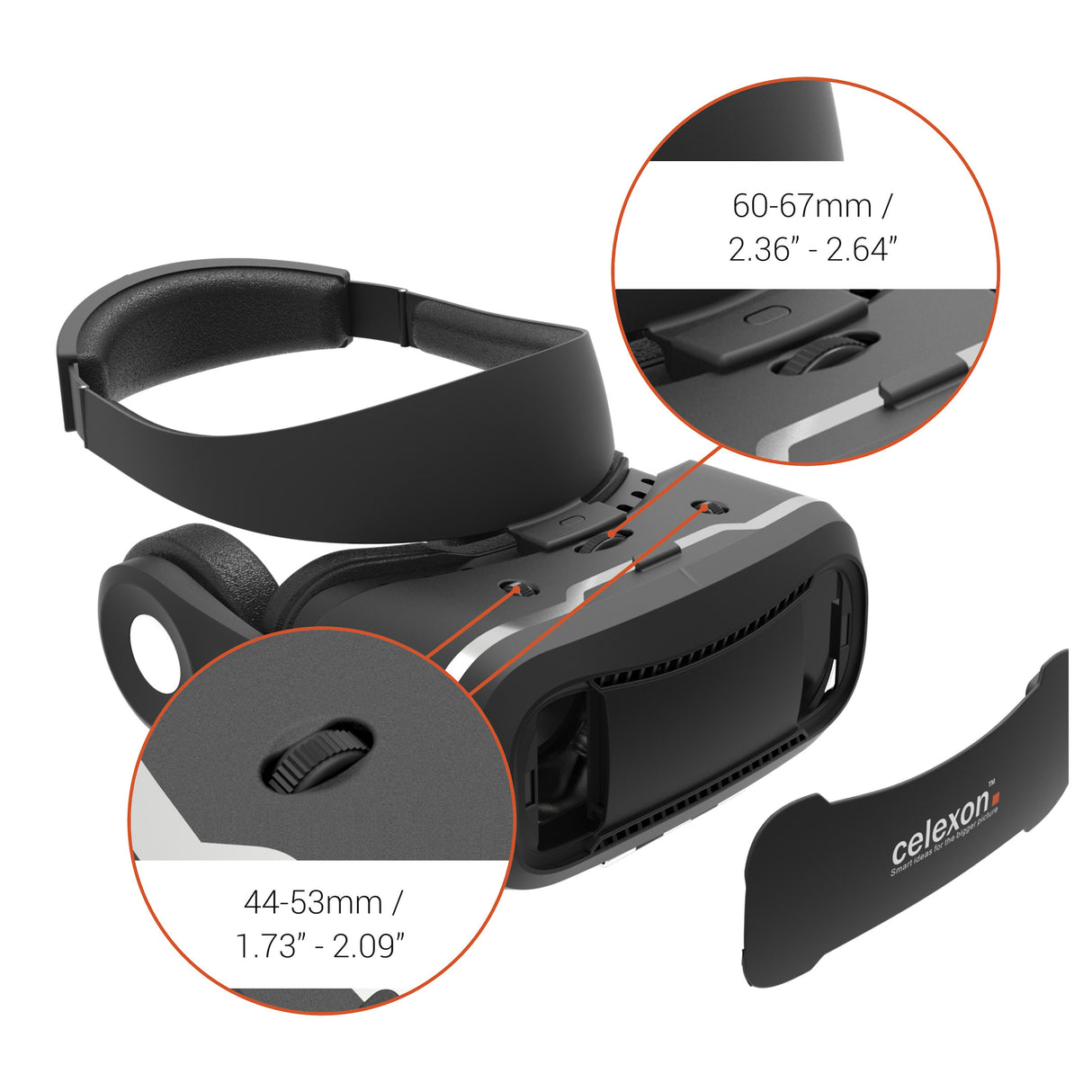 celexon VR glasses Expert - 3D Virtual Reality glasses VRG Plus