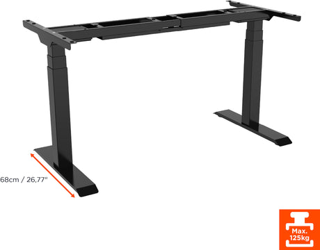 celexon electric height adjustable desk Professional eAdjust-58123 - black, incl. HPL tabletop