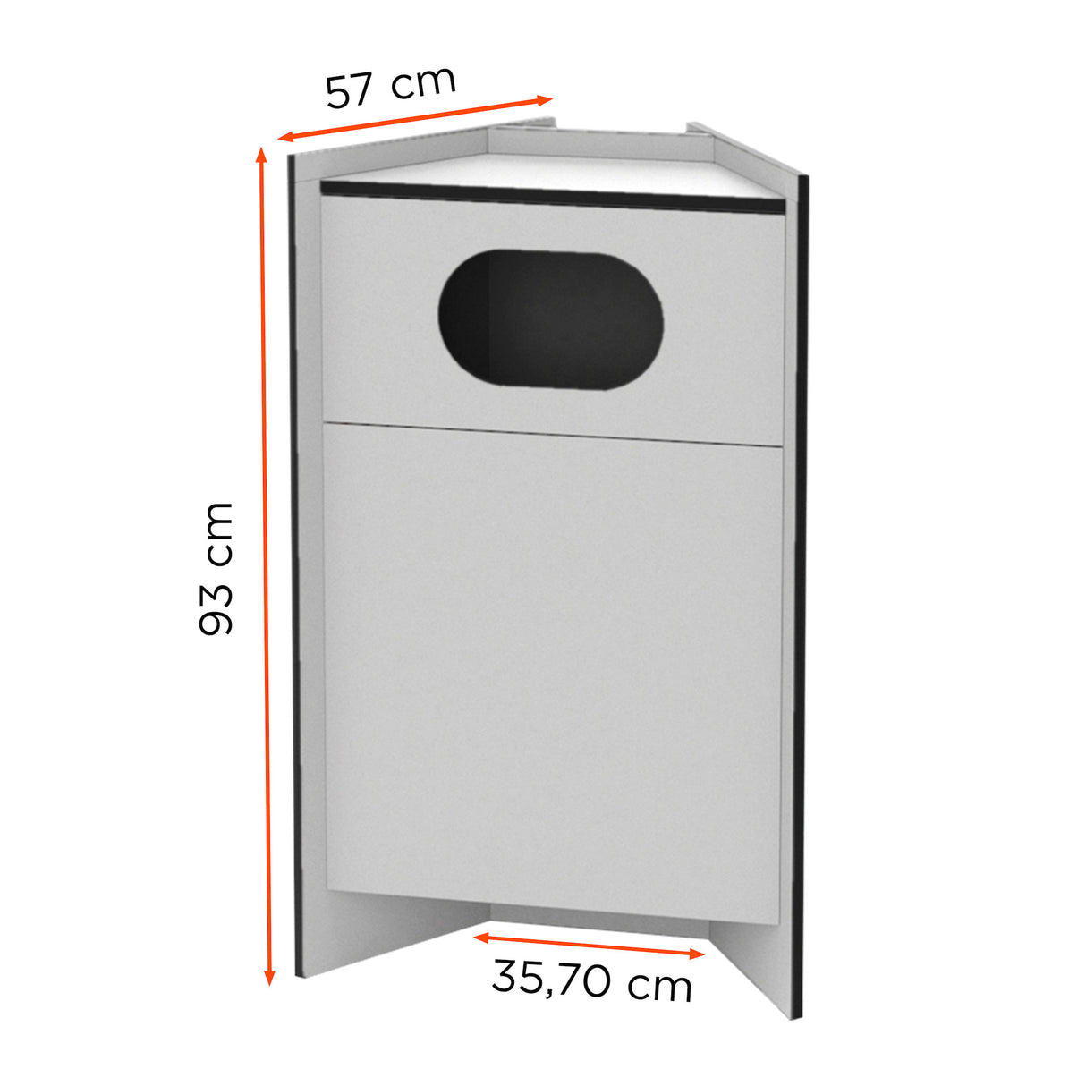 celexon hygiene series - Waste module 93 - White