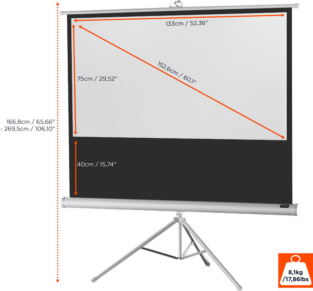 celexon screen Tripod Economy Projector Screen - white edition