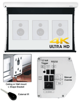 Grandview 16:9 Tab Tensioned Electric Wall / Ceiling Acoustic Screen