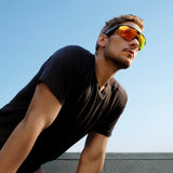 BleeqUp Ranger AI Sports Camera Glasses - Standard Lens - Black Frame Orange Lens
