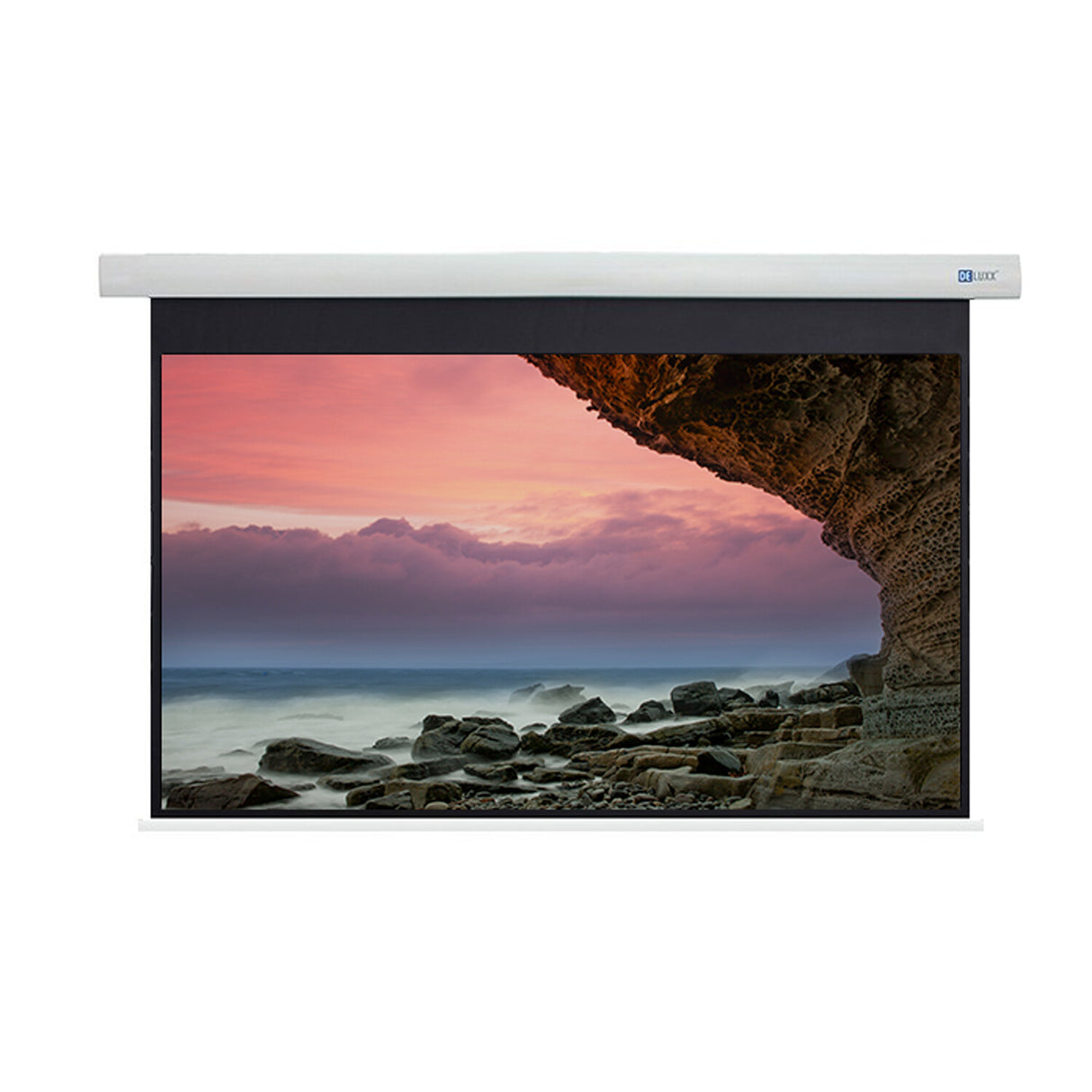 DELUXX Cinema Electric Screen 177 x 99cm, 80" - 4K Fibre MWHT