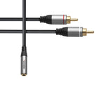 Celexon 2x cinch to 3.5mm stereo jack m/f audio adapter 0.25m - professional line