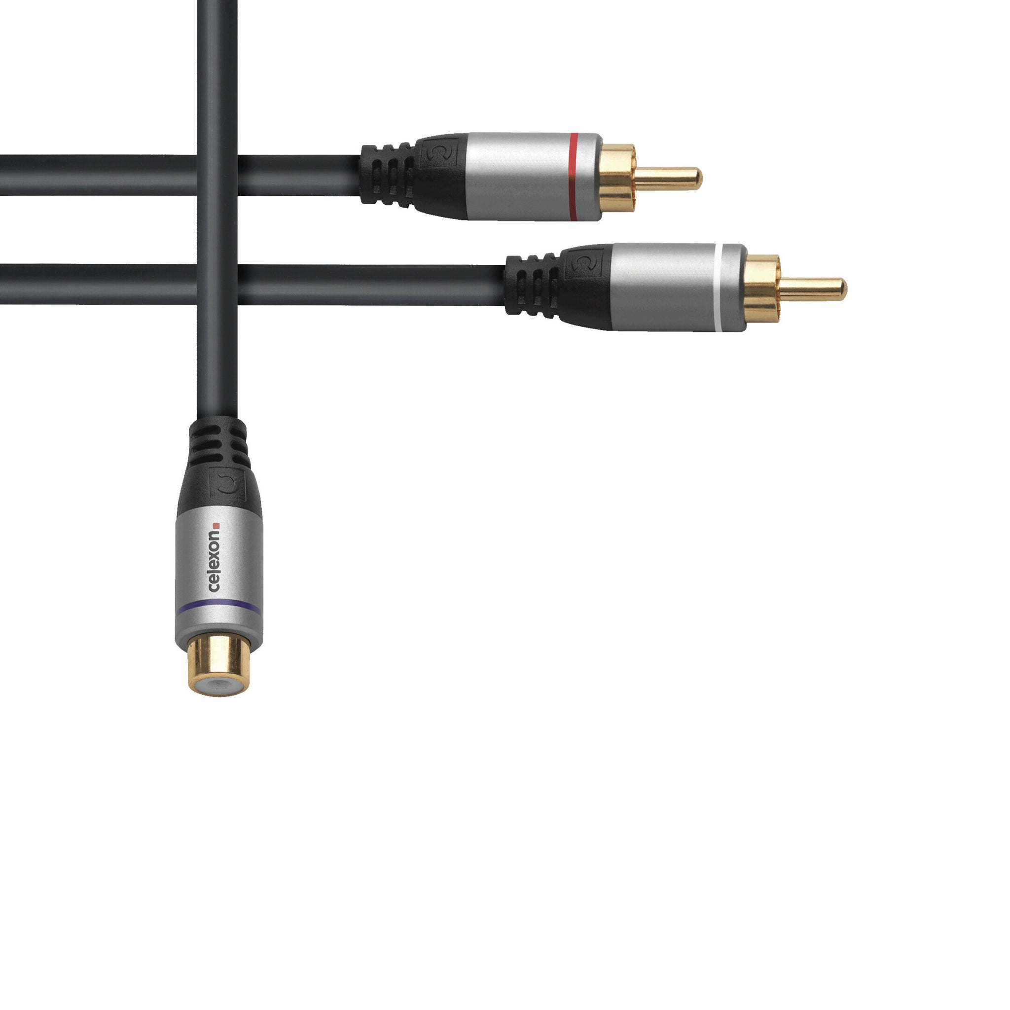 Celexon 2x cinch to cinch m/f audio adapter 0.25m - professional line