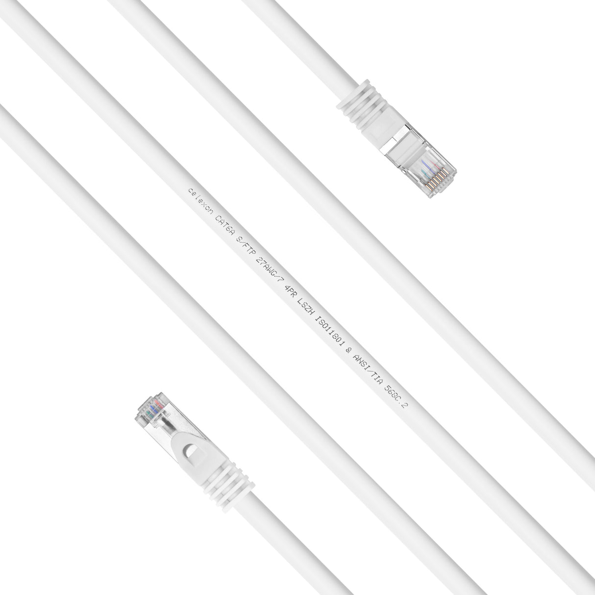 Celexon cat6a patch cable - s/ftp 0.5m, white