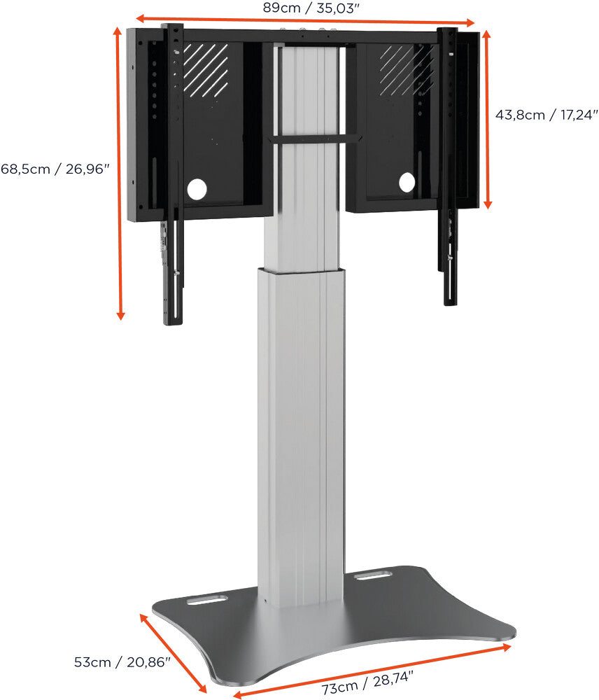 Soporte de exhibición eléctrico de altura regulable Celexon Expert Adjust-4275PB - 50 cm