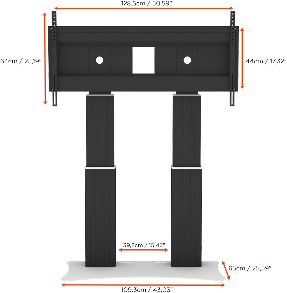 Celexon expert electric height adjustable display stand adjust-70120pb - 50cm