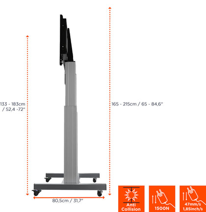 Celexon expert electric height adjustable display trolley adjust-70120ms- 50cm