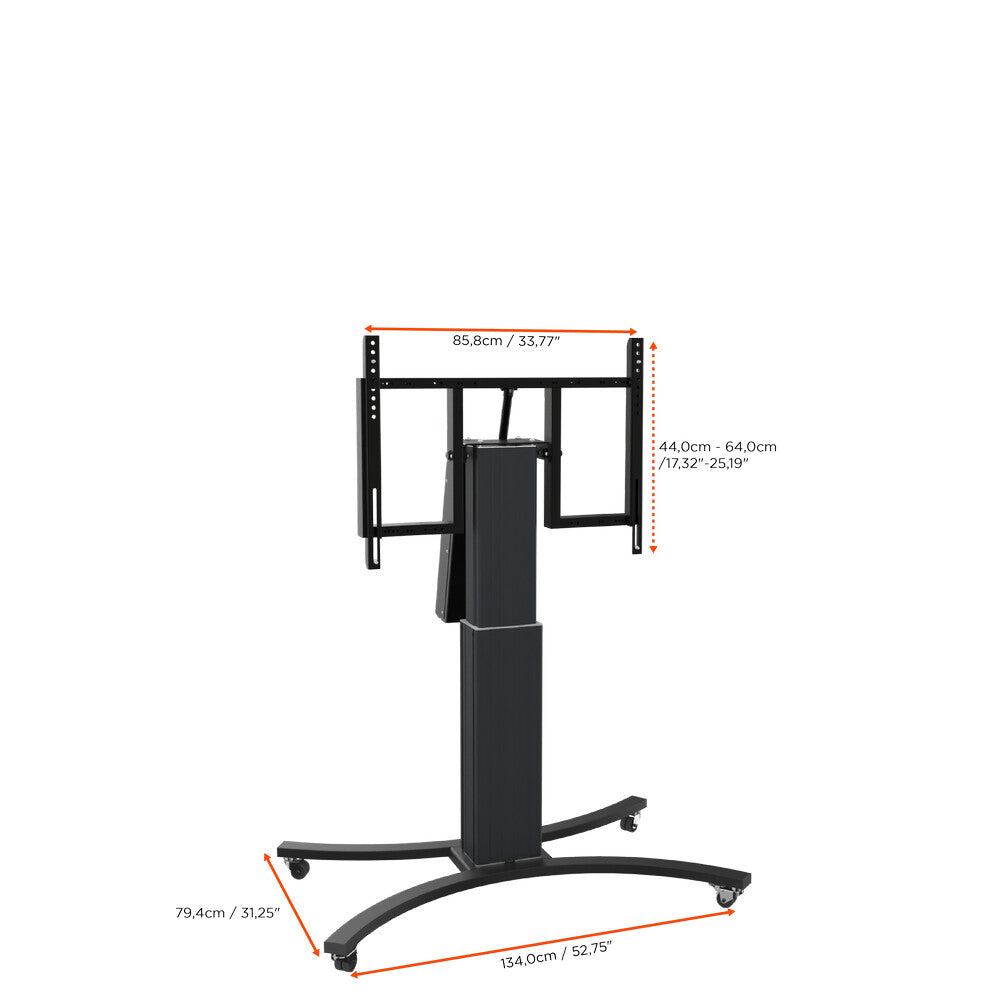 Celexon expert electric height adjustable display trolley adjust-v4286b with tilt function - 50cm