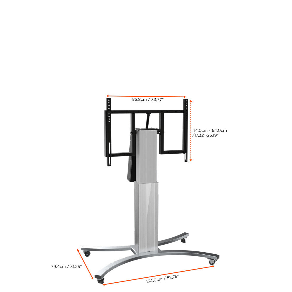 Celexon expert electric height adjustable display trolley adjust-v4286s with tilt function - 50cm