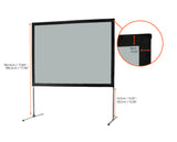 Pantalla plegable Celexon de 100" con marco 203 x 152 cm, mobile expert, retroproyección 4:3