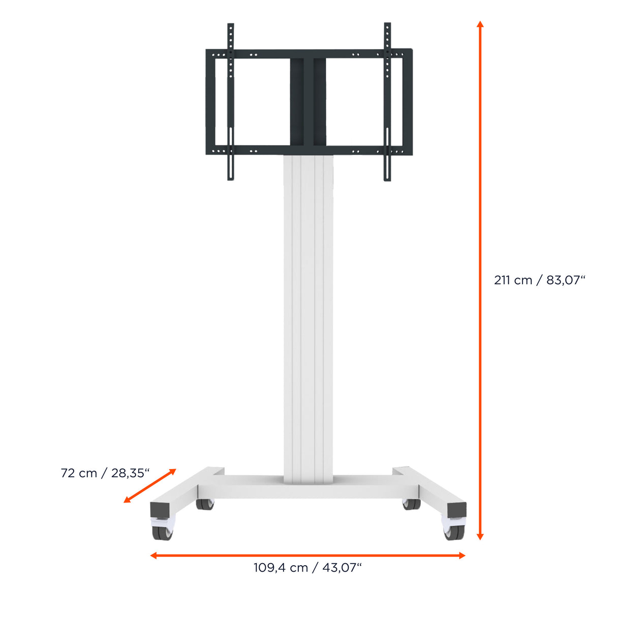 Celexon professional plus display trolley fixed-42100-lp landscape/portrait