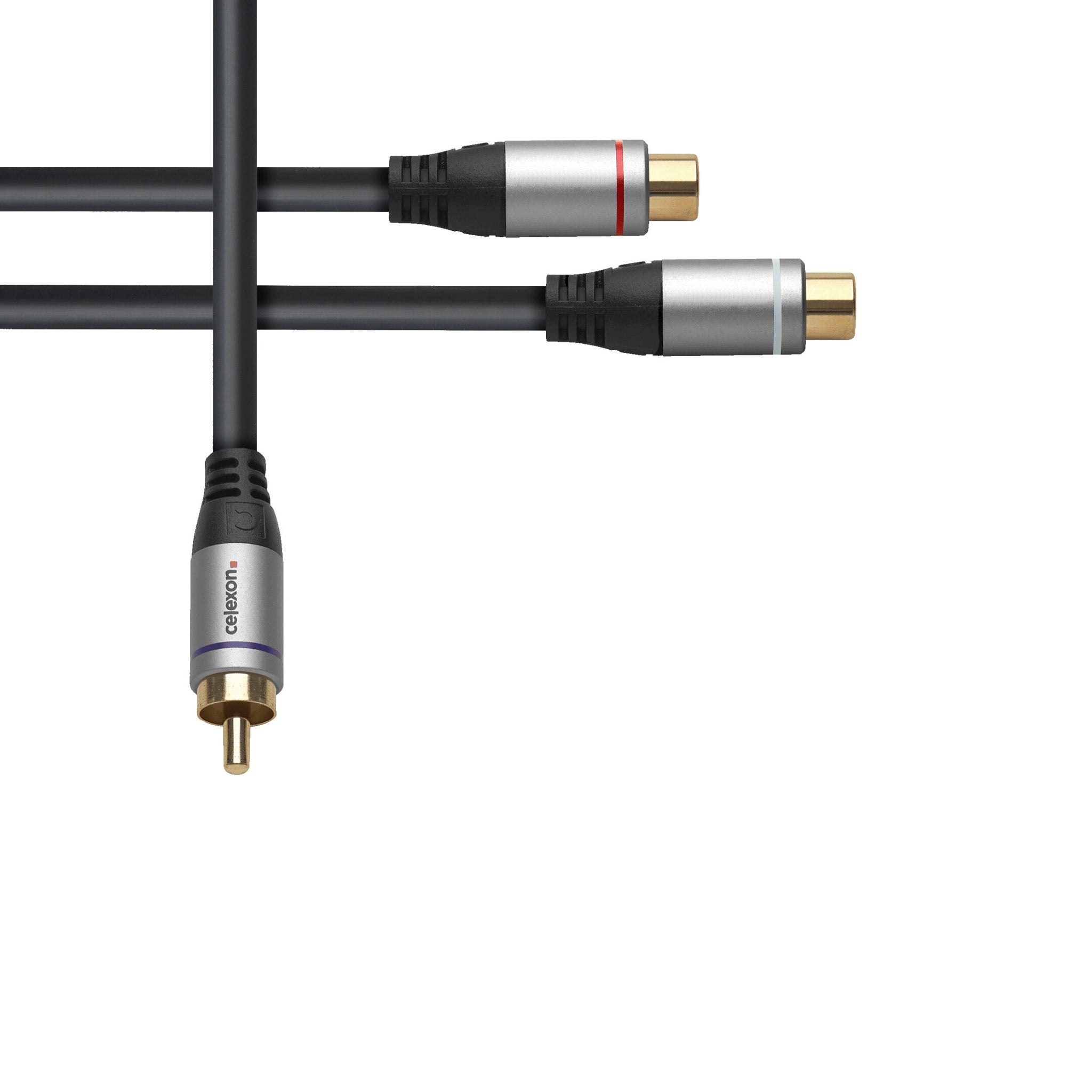 Celexon cinch to 2x cinch m/f audio adapter 0.25m - professional line