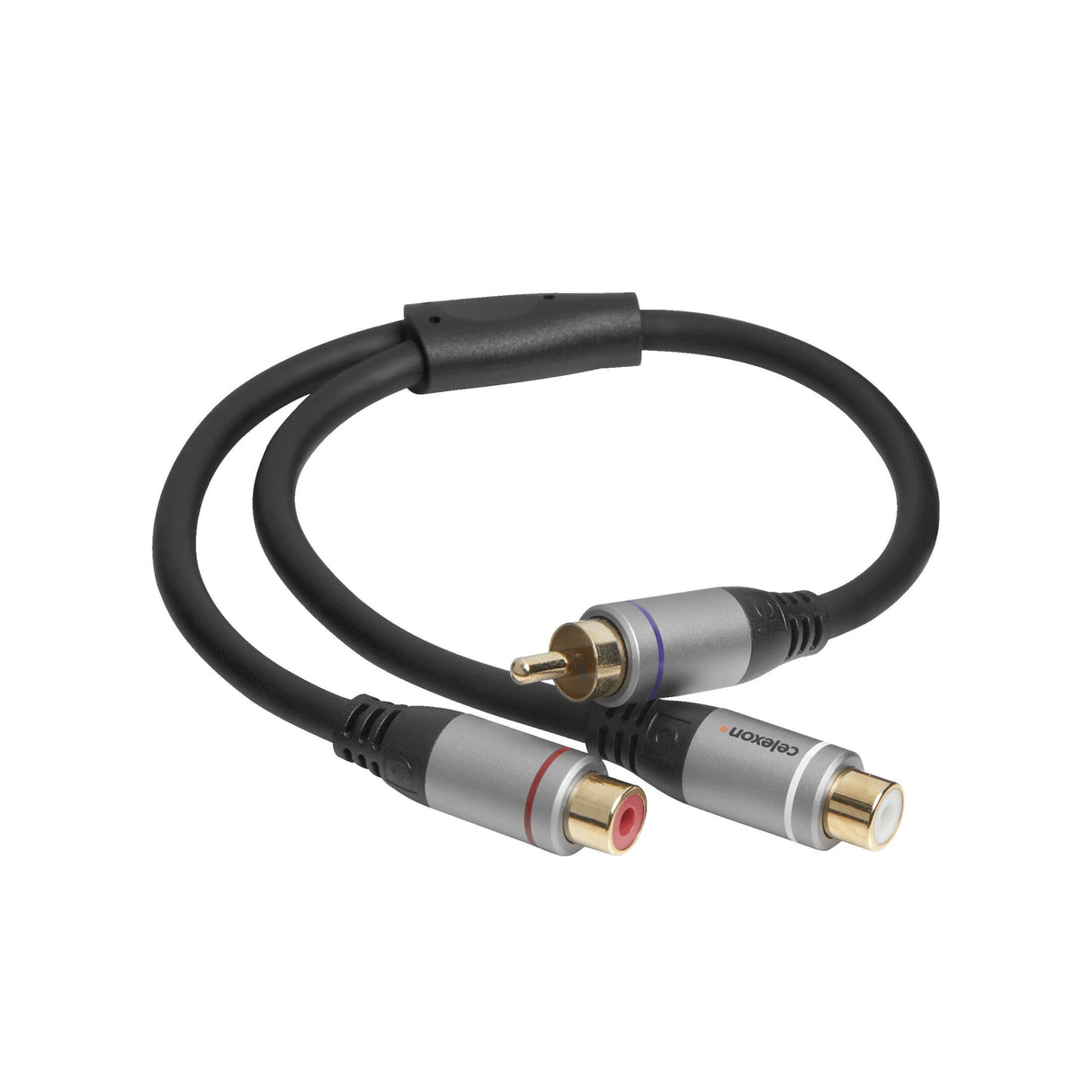 Celexon cinch to 2x cinch m/f audio adapter 0.25m - professional line