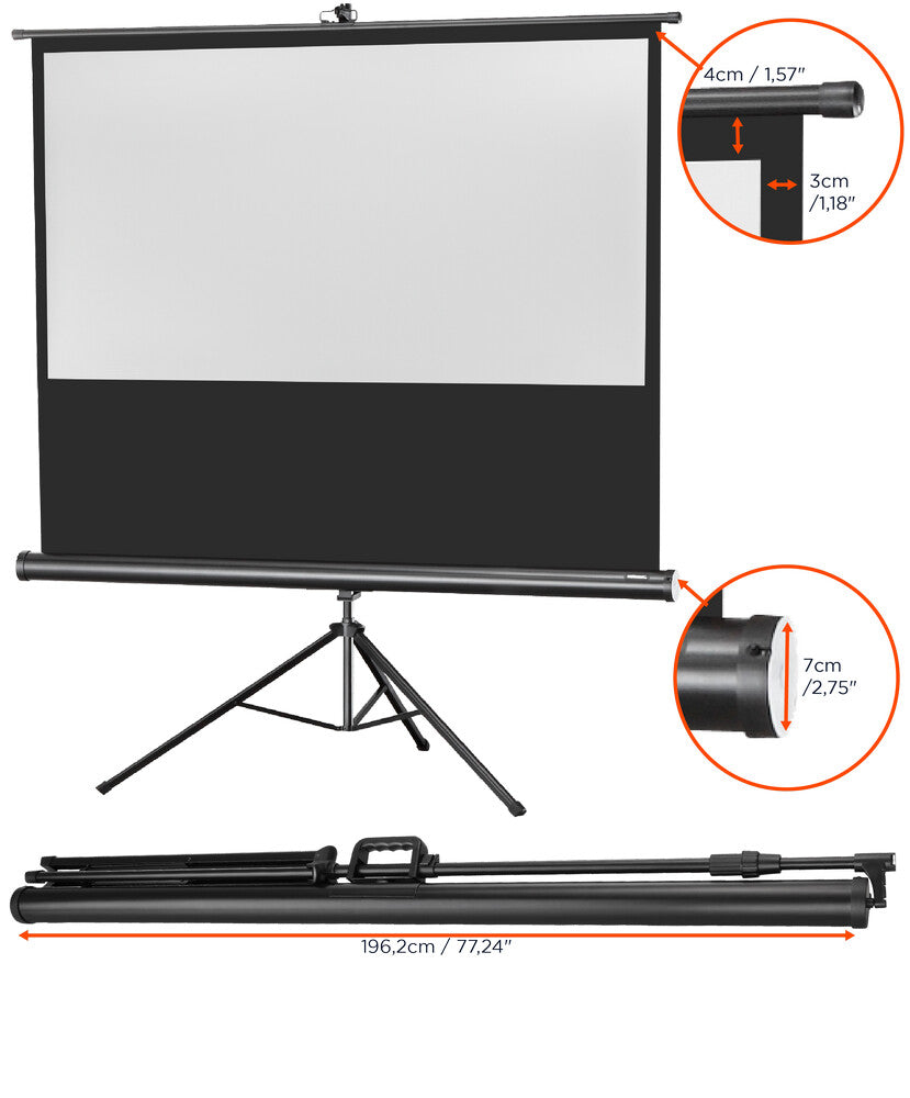 83" Celexon screen tripod economy 184 x 104 cm 16:9